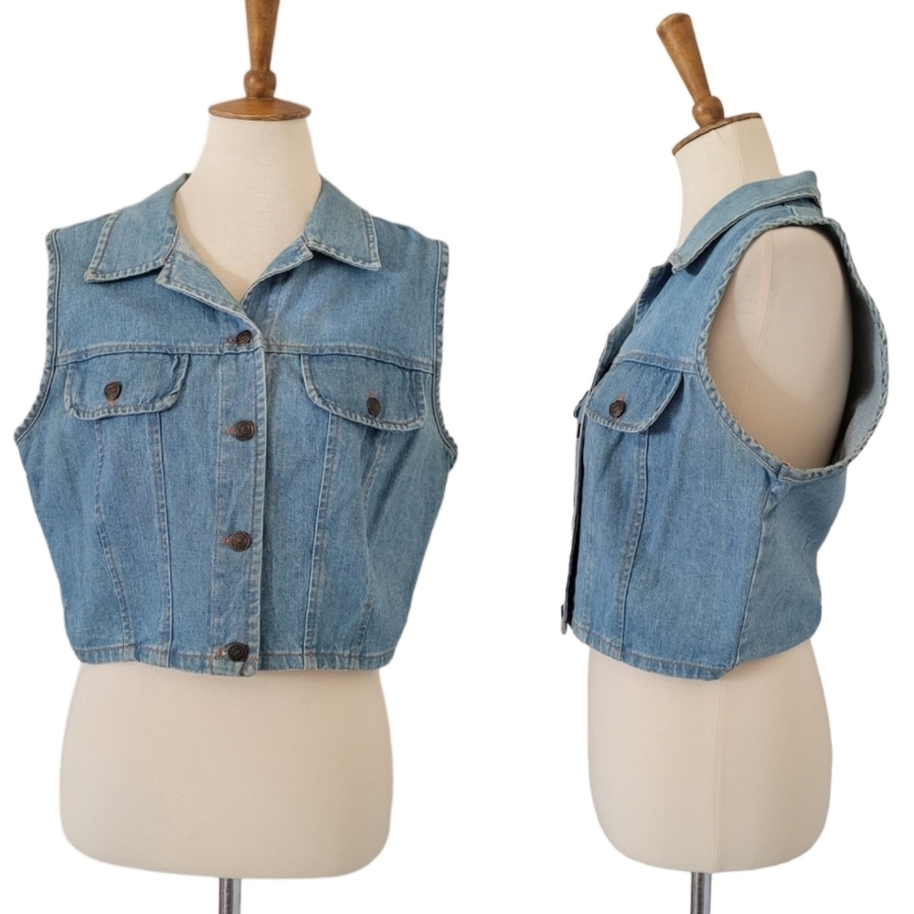 80's Tickets‎ Light Demin Cropped Vest